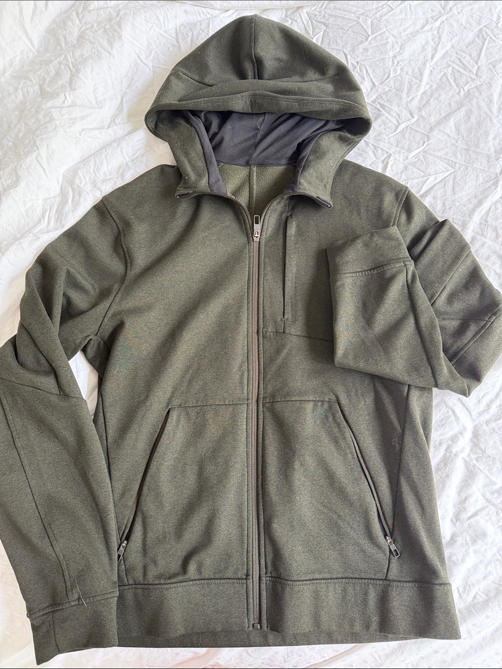 lululemon athletica Olive Green Full-Zip Hoodie